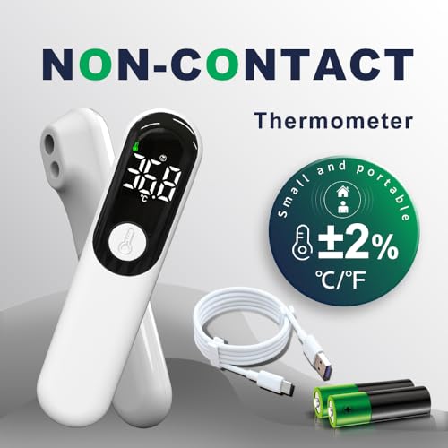 Rechargeable Non-Contact Forehead Thermometer for Adults and Kids, Medical Digital Touchless with Fast Reading