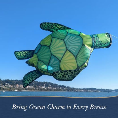 Madrona Brands Small Turtle Windsock 32 Inch | Durable Outdoor Hanging Wind Sock for Outside | Yard, Garden, Patio, Beach, Dock