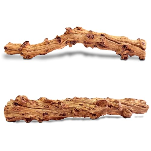 Natural Wood Driftwood for Aquarium Fish Tank Decor,Assorted Driftwood Trunk Branch for Reptile Tank Decor (SLM-Trunk M (13 to15 Inch)-Pack of 2) - color: SLM-Trunk M (13 to15 Inch)-Pack of 2