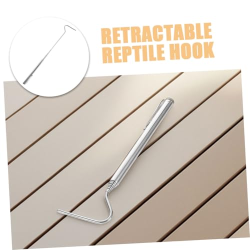 WOONEKY Stainless Steel Retractable Snake Hook Extendable Grabber for Reptile Handling Easy to Use Tool for Herpetologists and Wildlife Enthusiasts Portable Design for Outdoor Activities