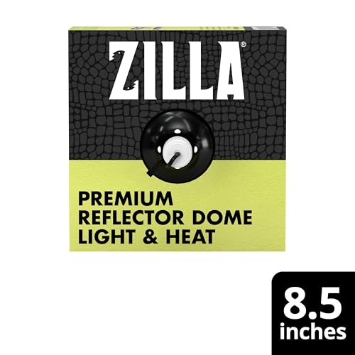 Zilla Pet Reptile Premium Heat Lamp Reflector Dome Fixture, 8.5 Inches - size: 8.5 Inch (Pack of 1)
