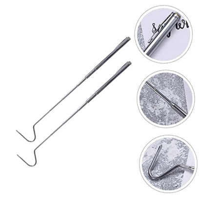 HANABASS 2pcs Heavy Duty Snake Catching Clip Grappling Hooks Large Steel Hooks for Reptile Grabber