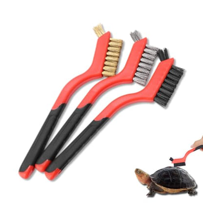 3 Pcs Turtle Cleaning Brush, Remove Aquatic Mud, Dirt, & Contaminants from Tortoises Shells, Aquarium Brush for Cleaning Turtle, Reptile Food Dish