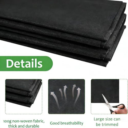 63x114 inch Raised Garden Bed Liner, Non Woven Fabric Liner for Large Veg Trough, Backyard, Patio, Balcony with Bed Liner ，Cuttable Plant Liner with Soil Containment & Water Drainage