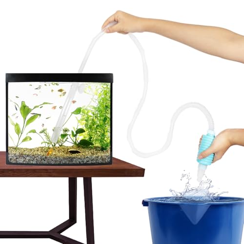 TERA PUMP Nano Aquarium Siphon Gravel Cleaner & Sand Cleaner | BPA-Free, Safe for Small Aquarium Life, For Aquariums Under 10 Gallons