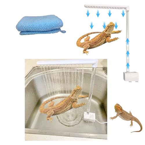Bearded Dragon Bathtub Accessories with Lizard Towel, Accessories for Bearded Dragon Pool, Bearded Dragon Accessories for Tank, Bearded Dragon Accessories, Bearded Dragon Fountain
