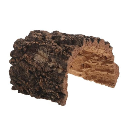 Natural Reptile Hideout: Terrarium Accessory Cork Bark Shelter - Rustic Reptile Tunnel Cave for Leopard Gecko, Bearded Dragon, Snake Climbing Hiding 6.7"X6.2"X4.3" - size: 17.00X15.80X11.00CM