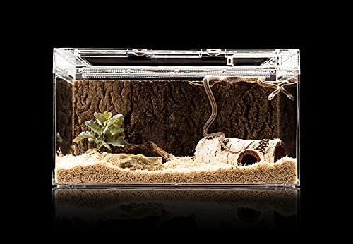 Artificial Birch Log Hide Reptile Shelter Leopard Gecko Young Bearded Dragon Snake Sleeping Cave Wood Shape Hideout Terrarium Bush Landscaping Ornament (S) - size: S