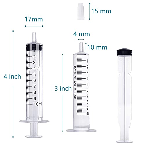 10 Pack 10ml/cc Plastic Syringe Liquid Measuring Syringe Tools