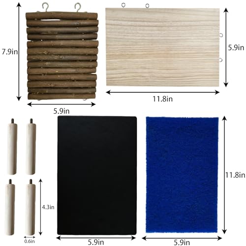 Bearded Dragon Basking Platform Reptile Hide Climbing Tank Accessories | Multi-function,Habitat Décor,with climbing ramp reptile basking rock mat,for leopard gecko lizard tortoise snake - size: medium(B)