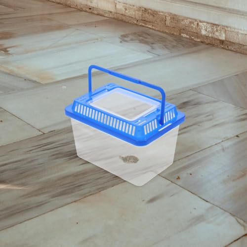 Mikikit 8pcs Portable Reptile Terrarium Boxes with Handle Large Plastic Tortoise Enclosure Spider Feeding Container for Home Travel Use