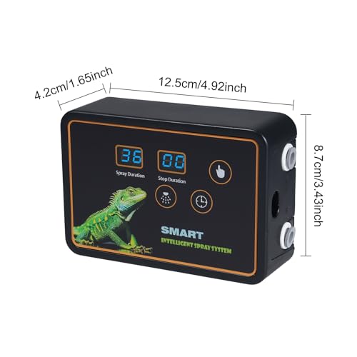 Smart Reptile Misting System Efficient Spray Nozzles Adjustable Hook Timed Spray for Tank Lizard Snake Plant (US plug)