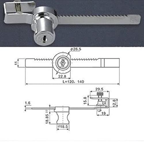 Cabinet Locks,Drawer Lock,Mailbox Lock,Stainless Steel Vivarium Terrarium Showcase Display Cabinet Sliding Glass Door Window Lock with 2 Keys
