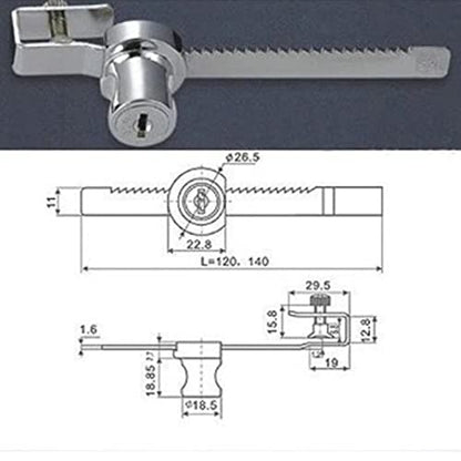 Cabinet Locks,Drawer Lock,Mailbox Lock,Stainless Steel Vivarium Terrarium Showcase Display Cabinet Sliding Glass Door Window Lock with 2 Keys
