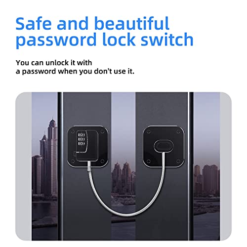 2 Packs Refrigerator Lock Combination Coded Fridge Lock Freezer Child Safety Lock Door Lock with Strong Adhesive No Keys Needed Black - color: Black, size: 2PCS