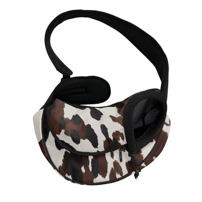COEQINE Dog Carrier Sling for Small Dogs Cat Hands-Free Brown Desert Camo Dunes Front View Mesh Bag Hiking Essential - color: Brown Desert Camo Brown