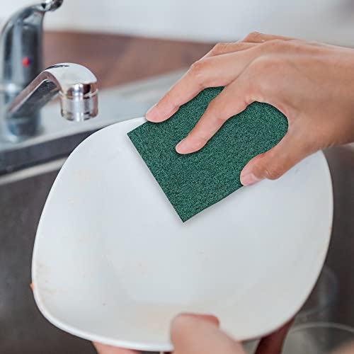 100-Pack Heavy Duty Green Scouring Pads 4x6 Inch | Reusable Non-Scratch Scrub Pads for Kitchen, Dishes, Pots, Pans, Grills & Household Cleaning | Multipurpose Scrubbers for Tough Stains - size: 3 X 4 100 Pack
