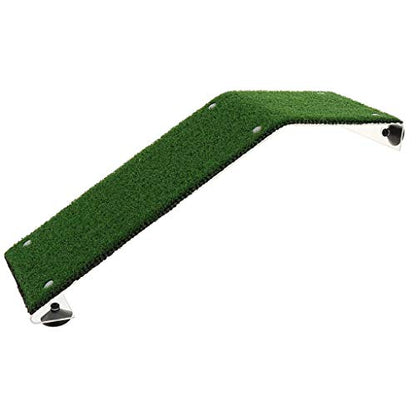 XMHF Artificial Turtle Ladder Basking Platform Aquarium Fish Tank Plastic Grass Animal Reptile Pier Green - size: TL50