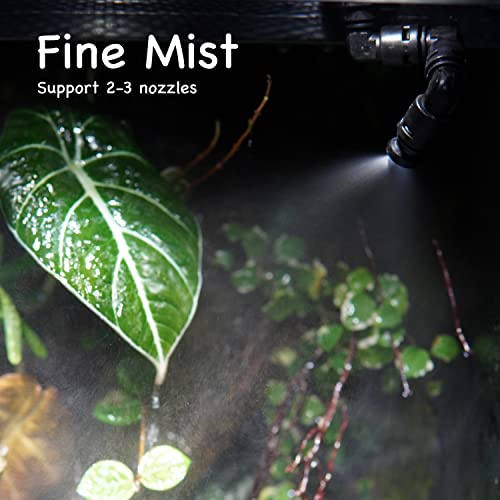 Automatic Reptile Misting & Humidifying System, Auto Rain Sprayer, 2 Nozzles, Auto Reptiles Mister for Terrariums, Chameleon Cages, Plants, Paludariums, Frog Snake Enclosures