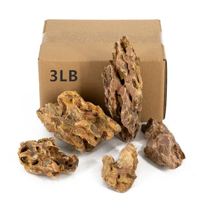 Aquariums Stones Natural Rocks 3lb Aquarium Rock for Fish Tank Aquascaping,Aquariums,Terrariums,Vivariums,Decorative Stone,Reptile Enclosures,Paludariums,and Gardens-（2-5 Inch） - size: 3LB (2-5 inch)