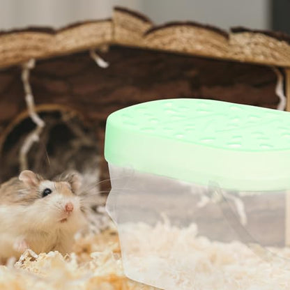 BESTonZON 2Pcs Plastic Outdoor Pet Carriers for Small Animals, Medium Green Hamster Cages and Turtle Boxes with Handles for Travel and Reptile Transport