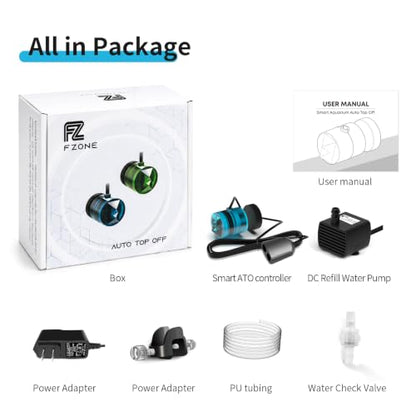 FZONE ATO System for Saltwater Aquarium, Auto Top Off with Dual Optical Sensors for Reef and Freshwater Tanks（Blue) - color: Blue