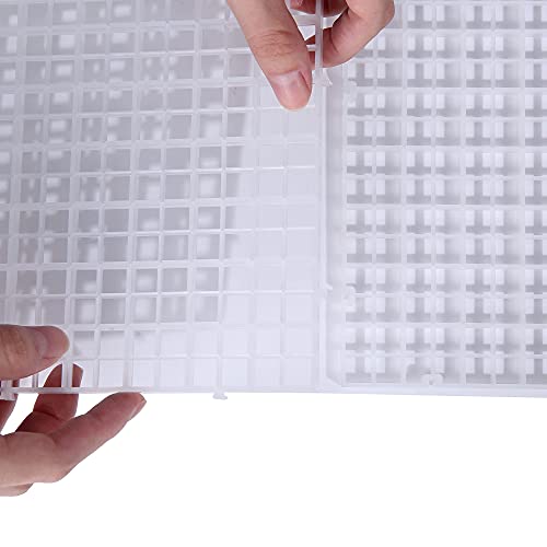 Aquarium Fish Tank Bottom Isolation, Grid Divider Tray Egg 4 Pcs,L - size: L 4pcs