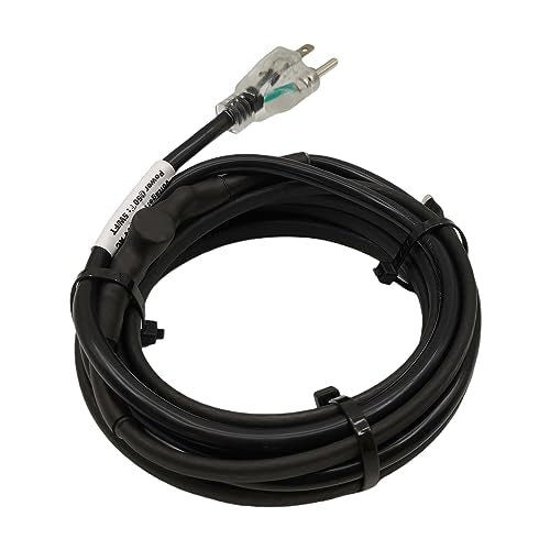 Pipe Heating Cable Thermostat 100-120V Anti-Freeze Kit 11.8ft | Self-regulating, energy-saving, plug-in design, for outdoor water pipes, easy installation, durable - style: 11.8ft