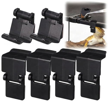 BESPORTBLE 6Pcs Reptile Terrarium Screen Clips: Secure Plastic Cage Lid Locks – Escape Proof Latch Buckles for 10-120 Gallon Snake Turtle Enclosure & Fish Tank