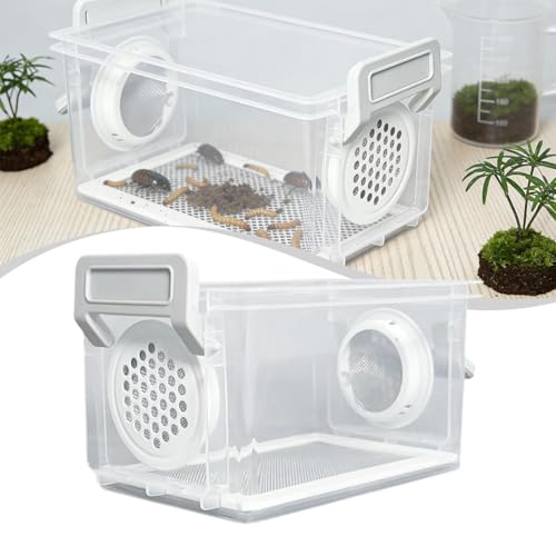Mealworm Breeding Box, Reptile Feeder, Sturdy and Reusable Cage, Mealworm Breeding Container, Style A - color: style A