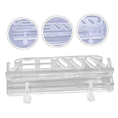 Abaodam Fish Tank Tweezers and Scissors Holder Rack Transparent Acrylic Aquarium Cleaning Accessory Organizer Wall-Mounted Tool Storage for Scissors Tweezers and More