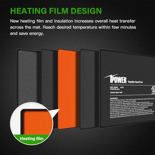 iPower 8x12 Inch Reptile Heating Pad with Adjustable Controller Knob, Under Tank Heater Mat for Turtles, Lizards, Snakes, Amphibians & Small Pets, 2 Pack - size: 8 X 12 Inch, style: 2 Pack Heat Pad with Adjustable Knob