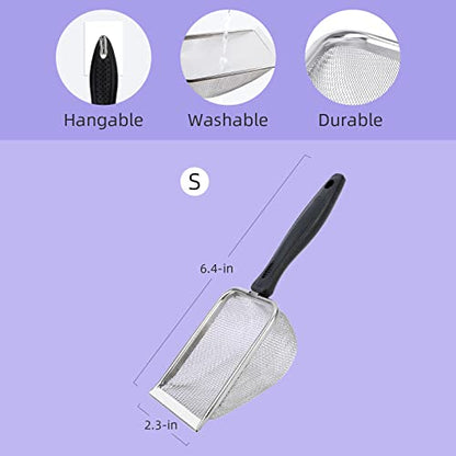 Niteangel Hamster Sand Bath Scoop: Can Removes Clump Waste Keeps Clean Sand | Built to Last for Deeper Hygienic Clean - Stainless Steel Fine Mesh Sand Sifter for Niteangel Sandbath & Fine Sand