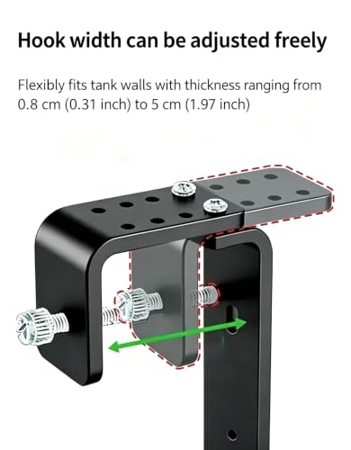 Hanging Acrylic Turtle Basking Platform Adjustable Height Turtle Dock with Ramp Perforated Floating Basking Shelf for Aquarium Water Tanks Reptile Terrapin Rest Sunning Spot (11.8x6.3x9.84 inch) - size: 11.8x6.3x9.84 inch