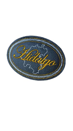 Hidalgo Embroidered Patch - 4" x 3" - Snake Skin Design - Hook and Loop Fastener Backing