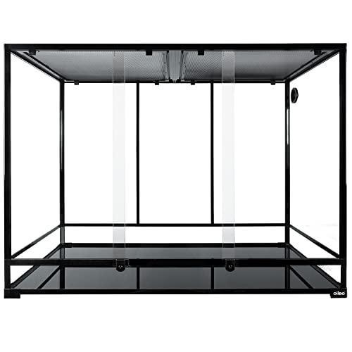 180 Gallon Large Reptile Terrarium, 48" x 24" x 36" Glass Reptile Tank Tall & Wide Terrarium Tank with Double Sliding Door Top Screen Ventilation Habitat - size: 48" x 24" x 36"