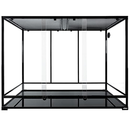 180 Gallon Large Reptile Terrarium, 48" x 24" x 36" Glass Reptile Tank Tall & Wide Terrarium Tank with Double Sliding Door Top Screen Ventilation Habitat - size: 48" x 24" x 36"