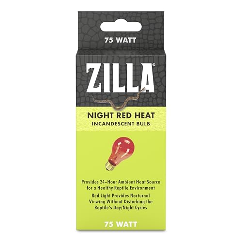 Zilla Incandescent Bulb, Night Red, Ideal for Nocturnal Reptile Species - size: 75 Watts, style: Night Red