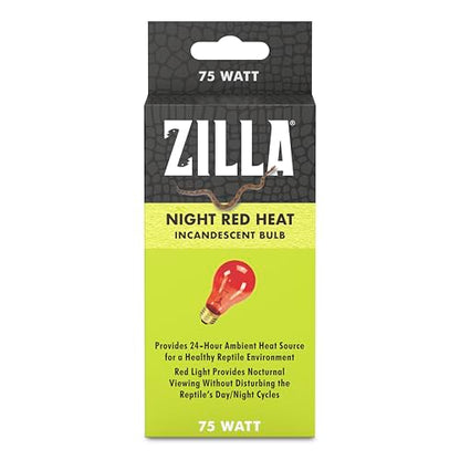 Zilla Incandescent Bulb, Night Red, Ideal for Nocturnal Reptile Species - size: 75 Watts, style: Night Red