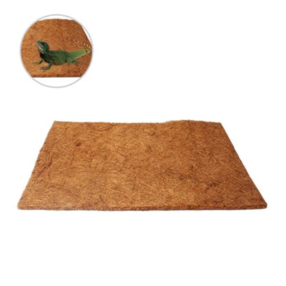 Reptile Bedding Mat and No Deformation 2 Pcs Natural Coconut Fiber with Good Air Permeability Wear-Resistant Cushion Liner for Reptile Pet Box and Microlandschaft Landscaping