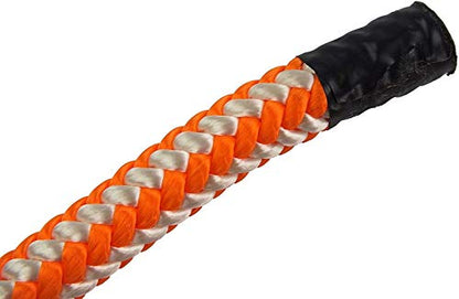 16-Strand 1/2 in (12.7 mm) Arborist-16™ Rope - 5400 lbs MBS - Static Climbing Rope - Rescue Operations - High Visibility - 120 ft - Tight Spliced Eye - Orange/White - Made in The USA - size: 120 ft - Tight Spliced Eye, style: Orange White