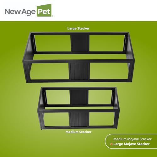 New Age Pet ECOFLEX Large Black Mojave Stacker for Reptile Habitats | 10 Year Limited Manufacturer's Warranty | Stackable Design, Accommodates Lighting Set-Up - color: Black, size: Large