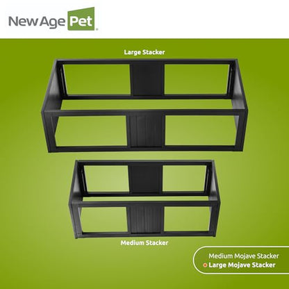 New Age Pet ECOFLEX Large Black Mojave Stacker for Reptile Habitats | 10 Year Limited Manufacturer's Warranty | Stackable Design, Accommodates Lighting Set-Up - color: Black, size: Large