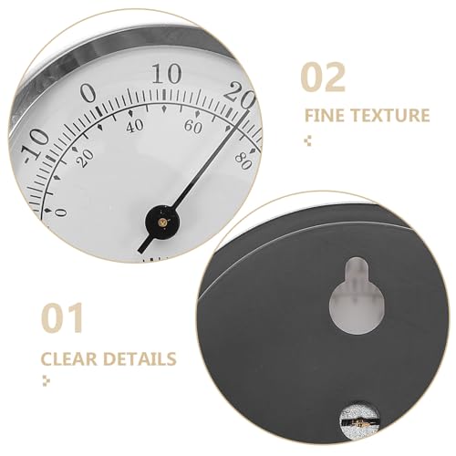 MERRYHAPY Compact Analog Thermohygrometer for Indoor Outdoor Use Accurate Temperature Humidity Monitor with Plastic Lens Portable Reptile Thermometer and Hygrometer for Adults Home