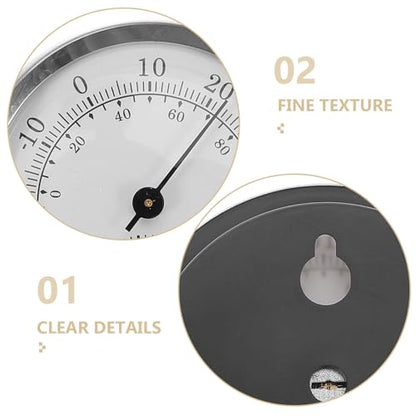 MERRYHAPY Compact Analog Thermohygrometer for Indoor Outdoor Use Accurate Temperature Humidity Monitor with Plastic Lens Portable Reptile Thermometer and Hygrometer for Adults Home