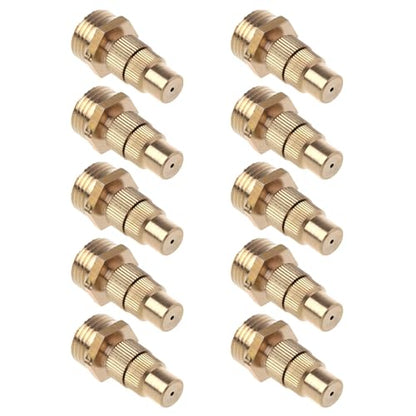 1/2" Adjustable Spray Misting Nozzles Brass Spray Head Agricultural Irrigation Atomizer Tool for Landscapings Gardenings
