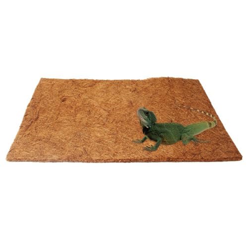 BESTonZON 2 Pcs Natural Coconut Fiber Reptile Bedding Mat Protects Reptile Limbs No Deformation Sturdy Coconut Material Pet Box and Microlandschaft Landscaping
