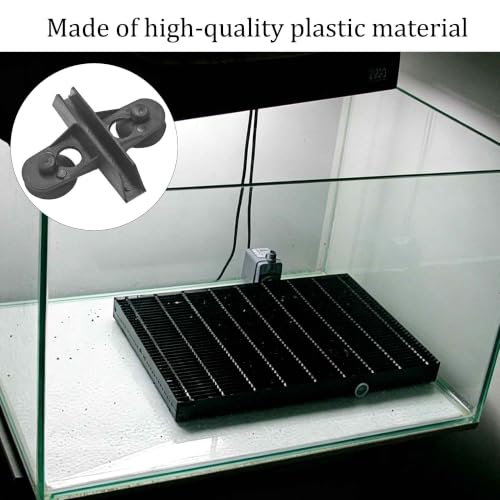 12PCS Aquarium Divider Suction Cup Clips Fish Tank Isolation Plate Holder Bracket Support for Glass Separating Board Divider (Black) - color: Black