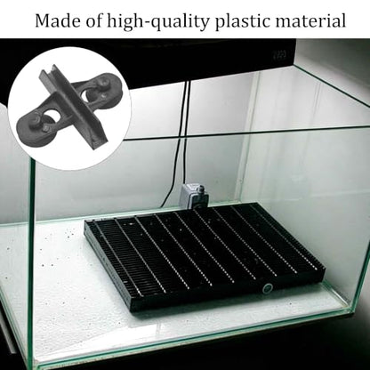 12PCS Aquarium Divider Suction Cup Clips Fish Tank Isolation Plate Holder Bracket Support for Glass Separating Board Divider (Black) - color: Black