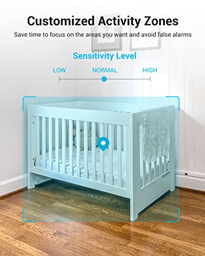 blurams Security Camera 2K, Baby Monitor Dog Camera 360-degree for Home Security (White-2Pack) - color: White-2Pack